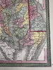 Maryland & Delaware states 1855 Cowperthwait map county slave population shown