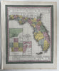 Florida state Pensacola St. Augustine Tallahassee 1855 Cowperthwait lovely map