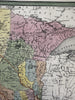 Minnesota Territory 1855 JH Young & Cowperthwait scarce transitional map