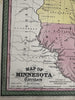 Minnesota Territory 1855 JH Young & Cowperthwait scarce transitional map