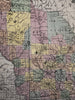 Wisconsin state early RR lines canals 1850-5 Cowperthwait hand colored map