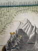 Mountain Height & River Length Comparison 1850 Cowperthwait hand colored diagram