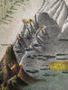 Mountain Height & River Length Comparison 1850 Cowperthwait hand colored diagram