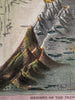Mountain Height & River Length Comparison 1850 Cowperthwait hand colored diagram
