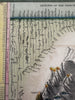 Mountain Height & River Length Comparison 1850 Cowperthwait hand colored diagram
