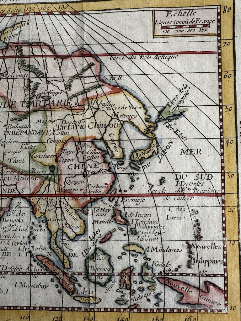 Asia Company’s Land Korea as island Company's Land 1680’s Macquart miniature map