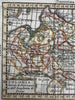 Poland Polonia Royal Accademy 1788 rare Italian hand colored miniature map