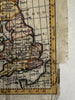 British Isles Ireland England Isles 1744 Faure engraved hand color miniature map
