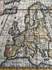 Europe continent Royal Academy Paris 1680’s Macquart miniature hand colored map