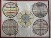 Celestial spheres globes astronomy climate longitude 1786 engraved color print