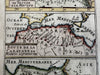 North Africa Barbary coast caravan Routes to Mecca 1683 Mallet hand color map