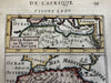 North Africa Barbary coast caravan Routes to Mecca 1683 Mallet hand color map