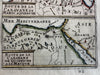North Africa Barbary coast caravan Routes to Mecca 1683 Mallet hand color map