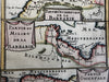 North Africa Barbary coast Tripoli 1683 Mallet charming engraved hand color map