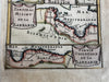 North Africa Barbary coast Tripoli 1683 Mallet charming engraved hand color map