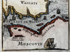 Russian Arctic Polar Detroit Vaygach Waigats 1683 Mallet engraved hand color map
