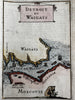 Russian Arctic Polar Detroit Vaygach Waigats 1683 Mallet engraved hand color map