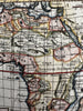 African continent 1750 Vaugondy hand colored miniature map