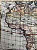 African continent 1750 Vaugondy hand colored miniature map