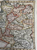 Poland Pologne Europe 1750 Vaugondy engraved hand colored miniature map