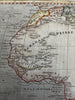 African continent Copper mines Donga Moon Mts. c. 1850 engraved hand color map