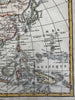 Asia Arabia to China India Korea 1828 attractive hand color engraved antique map