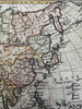 Asia Arabia to China India Korea c. 1790-1810 hand color engraved antique map