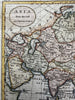 Asia Arabia to China India Korea c. 1790-1810 hand color engraved antique map