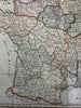 France showing seat of war 1799 Ogilby scarce map hand colored Toulon road inset