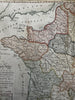 France showing seat of war 1799 Ogilby scarce map hand colored Toulon road inset