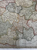 France showing seat of war 1799 Ogilby scarce map hand colored Toulon road inset