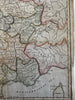 France showing seat of war 1799 Ogilby scarce map hand colored Toulon road inset