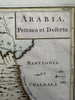 Arabia Deserta Mesopotamia Holy Land 1768 W.H. Toms engraved historical map