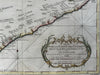 West Africa Guinea Gold coast Kalabar 1747 decorative nautical nice Bellin map