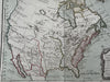 North America United States huge Louisiana territory 1766 decorative Desnos map