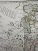 North America United States huge Louisiana territory 1766 decorative Desnos map