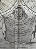World spheres decorative cartouche Sea of West in North America 1778 Desnos map