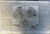 World spheres decorative cartouche Sea of West in North America 1778 Desnos map