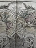 World spheres decorative cartouche Sea of West in North America 1778 Desnos map