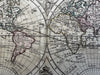 World spheres decorative cartouche Sea of West in North America 1778 Desnos map