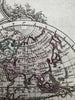 World spheres decorative cartouche Sea of West in North America 1778 Desnos map