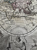 World spheres decorative cartouche Sea of West in North America 1778 Desnos map