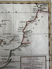 West Africa coast Morocco Sanhaga Mandinga Canary islands 1751 Kitchin map
