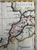West Africa Morocco Senegal Gambia Guinea Mauritania Sahara 1780s Bonne hc map