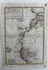 West Africa Morocco Senegal Gambia Guinea Mauritania Sahara 1780s Bonne hc map