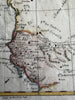 West Africa Morocco Senegal Gambia Guinea Mauritania Sahara 1780s Bonne hc map