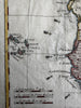 West Africa Morocco Senegal Gambia Guinea Mauritania Sahara 1780s Bonne hc map