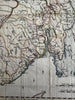 Southern Norway 1790 T. Cadell large map engraver Palmer hand colored lovely