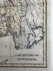 Southern Norway 1790 T. Cadell large map engraver Palmer hand colored lovely