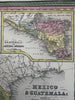 Mexico Texas Central America Nicaragua Isthmus Yucatán 1855 Cowperthwait map